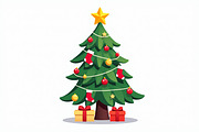 Cute Cartoon Xmas Trees, an Illustration by balal (Thumbnail 3 of 11)