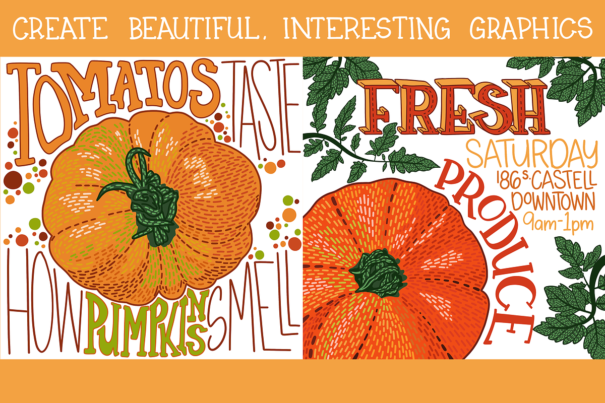 Veggie Digital Pack, a Food Illustration by Si Design Loft (Photo 2 of 5)