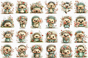 Whimsical Spring Hedgehog Clipart, an Illustration by Craft Nest (Thumbnail 6 of 11)