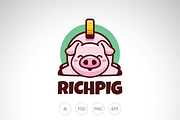 Rich Pig Logo Template, a Branding & Logo Template by Heavtryq Design (Thumbnail 1 of 4)