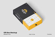 Gift Box Mockup, a Packaging Mockup by renderstockmarket (Thumbnail 1 of 4)