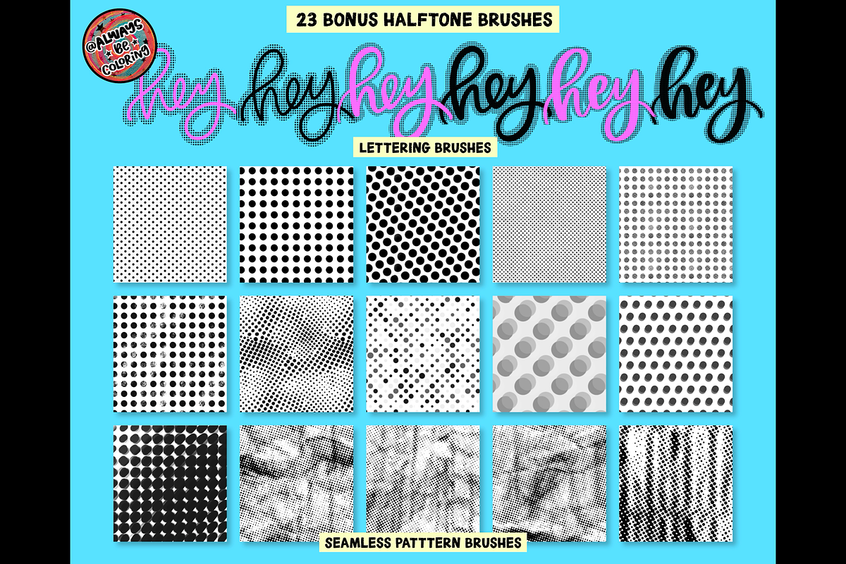 Procreate Halftone Photo Collage Set, a Brush Add-On by AlwaysBeColoring (Photo 10 of 13)