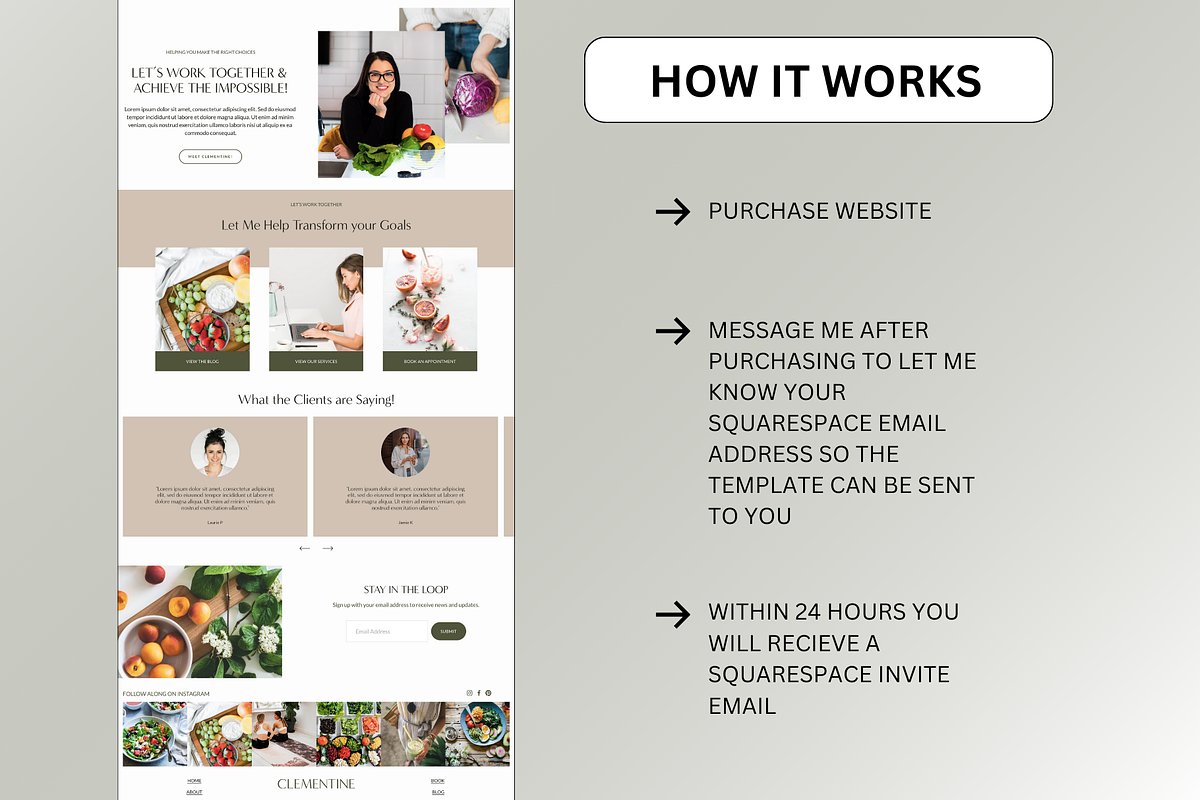Squarespace Template: Clementine, a Squarespace Template by Breah Designs (Photo 7 of 10)