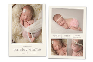 Birth Announcement Template CB076