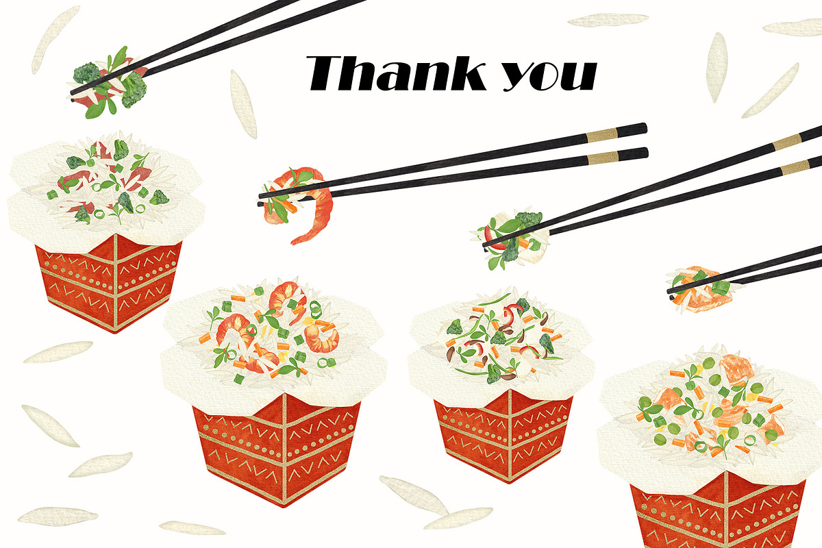 Fried Rice Watercolor Recipe Set, a Food Illustration by Sunshine Art (Photo 13 of 13)