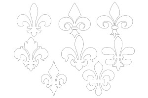 Fleur De Lis Set 1 Procreate Brush