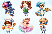 Dream Jobs Kids Clipart Bundle, an Illustration by Craft Nest (Thumbnail 3 of 9)