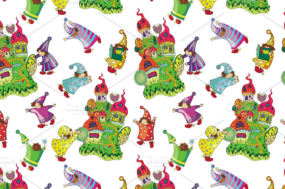 Cute pattern for children textile preview 4