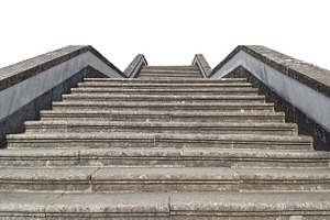 Vintage style stairway isolated photo, an Architecture Photo by DanFLCreativo