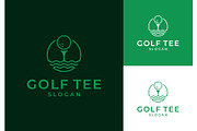 Golf Tee Line Wave Logo, a Branding & Logo Template by ika trisiana (Thumbnail 2 of 2)