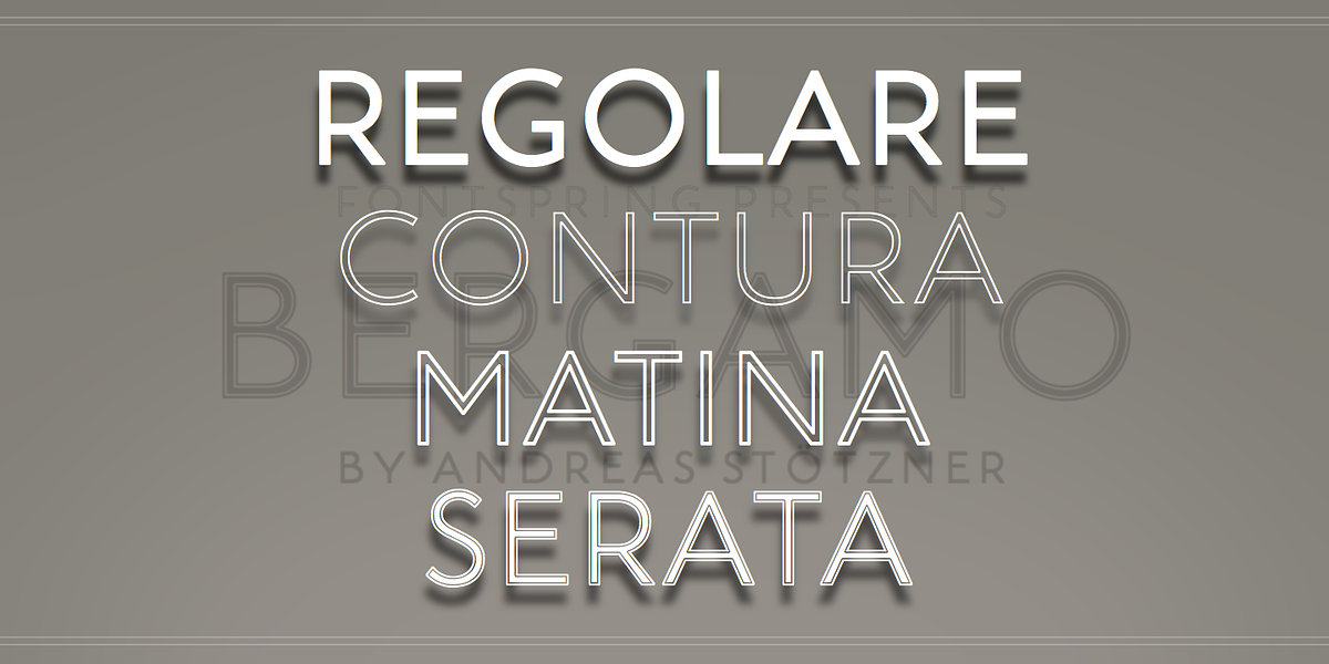 BERGAMO, a Sans Serif Font by Andreas Stötzner (Photo 5 of 9)