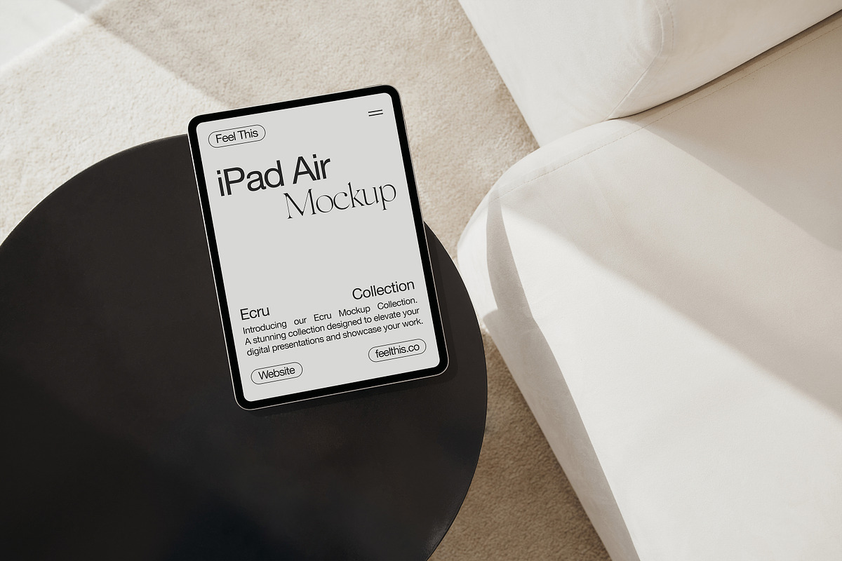 iPad Air Mockup PSD, an iPad Mockup by Feel This (Photo 1 of 2)
