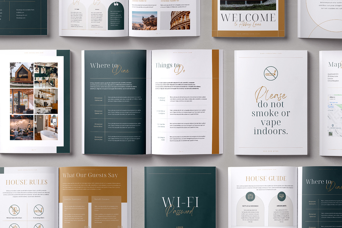 AirBnb Rental Welcome Guide | Canva, a Brochure Template by Marigold Studios (Photo 3 of 8)