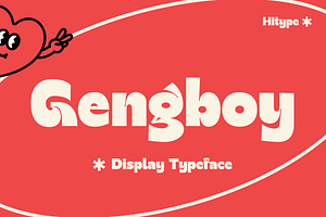 Gengboy Display Typeface - Hitype