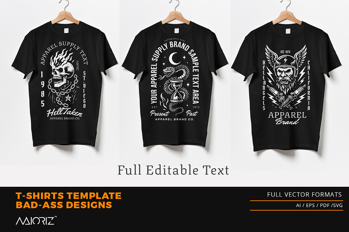 Bad-Ass Tshirt Designs Bundle, an Illustration by Maioriz Shop (Photo 3 of 3)