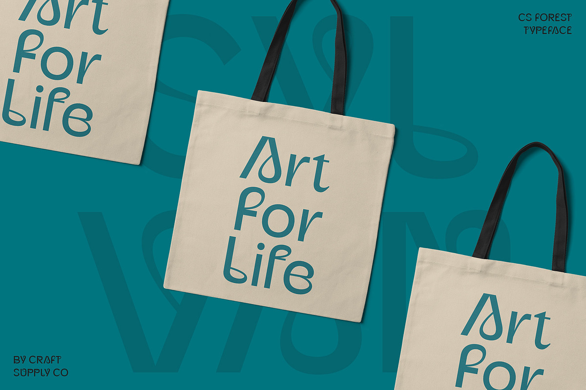 CS Forest – Art Nouveau Font, a Sans Serif Font by Craft Supply Co. (Photo 3 of 8)