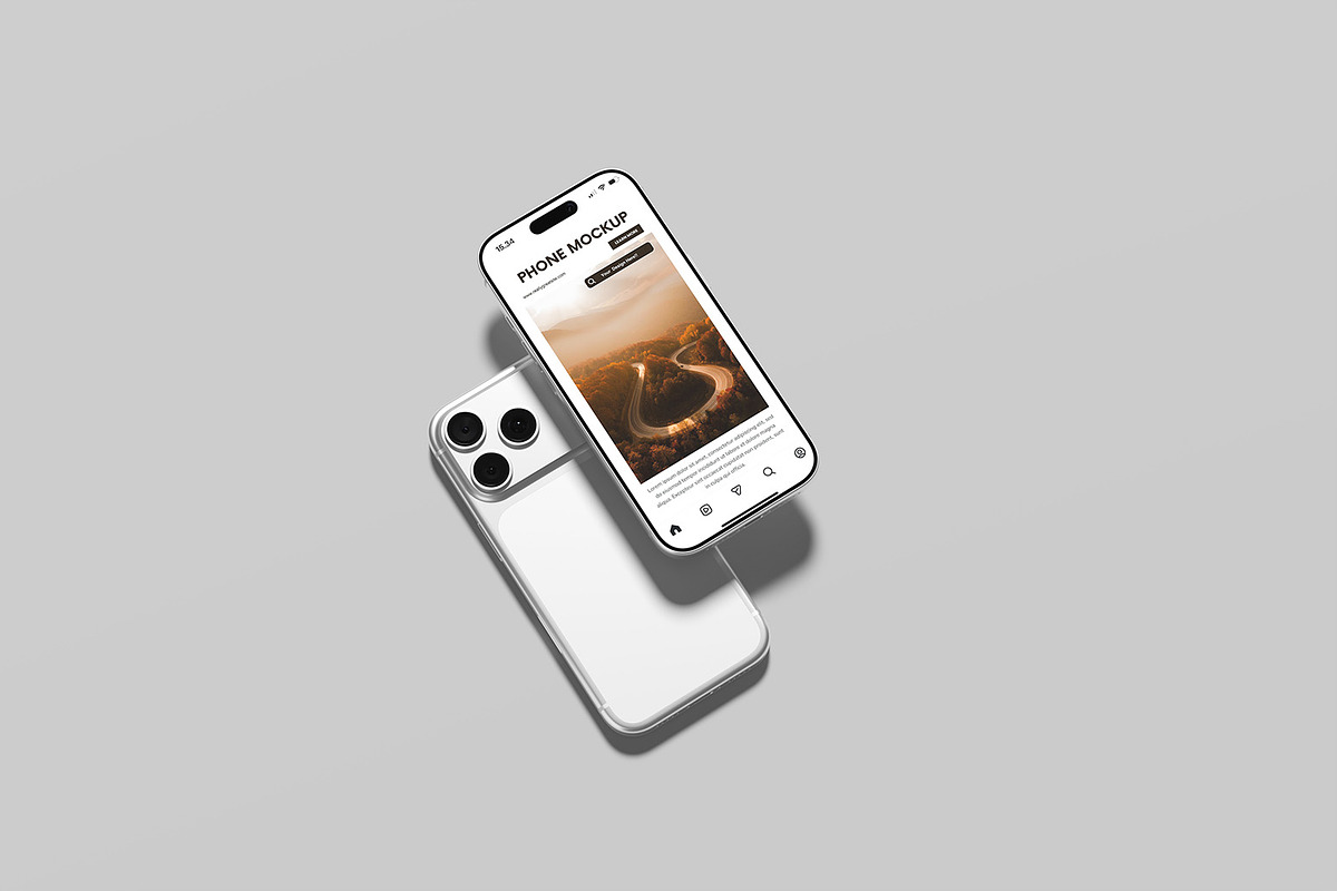 iPhone 17 Pro Mockup, an iPhone Mockup by graphicsecond (Photo 5 of 6)