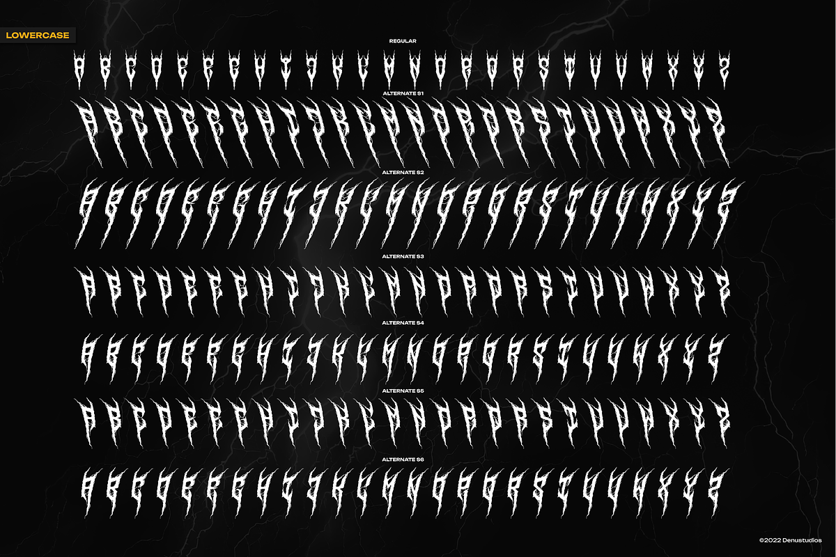 Megavolts | Black Metal Font, a Blackletter Font by Denustudios (Photo 12 of 12)