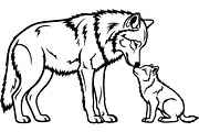Powerful Alpha Wolf Vector Bundle, an Animal Illustration by Designer_Momina (Thumbnail 4 of 21)