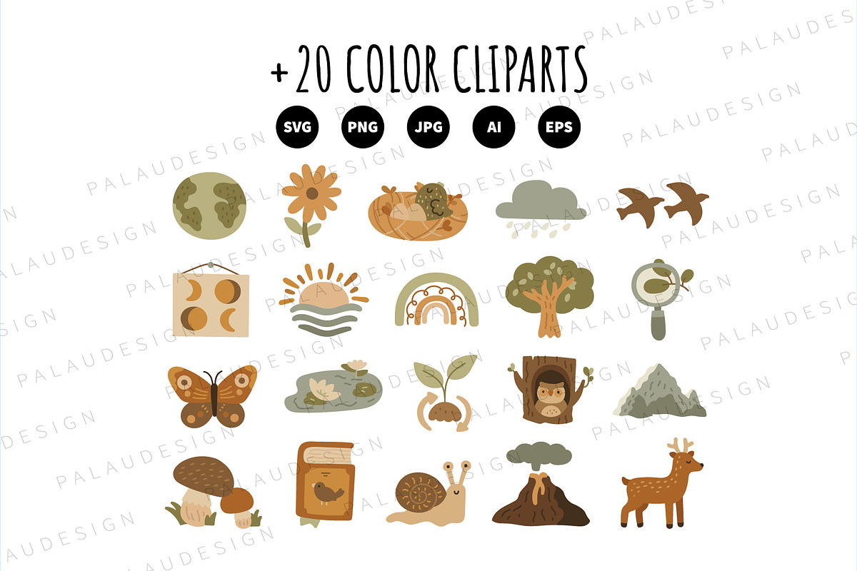 Natural Science Clipart Set, an Education Illustration by Palau (Photo 8 of 10)