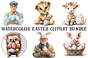 Watercolor Easter Clipart Bundle, an Illustration by OK Design (Thumbnail 2 of 6)
