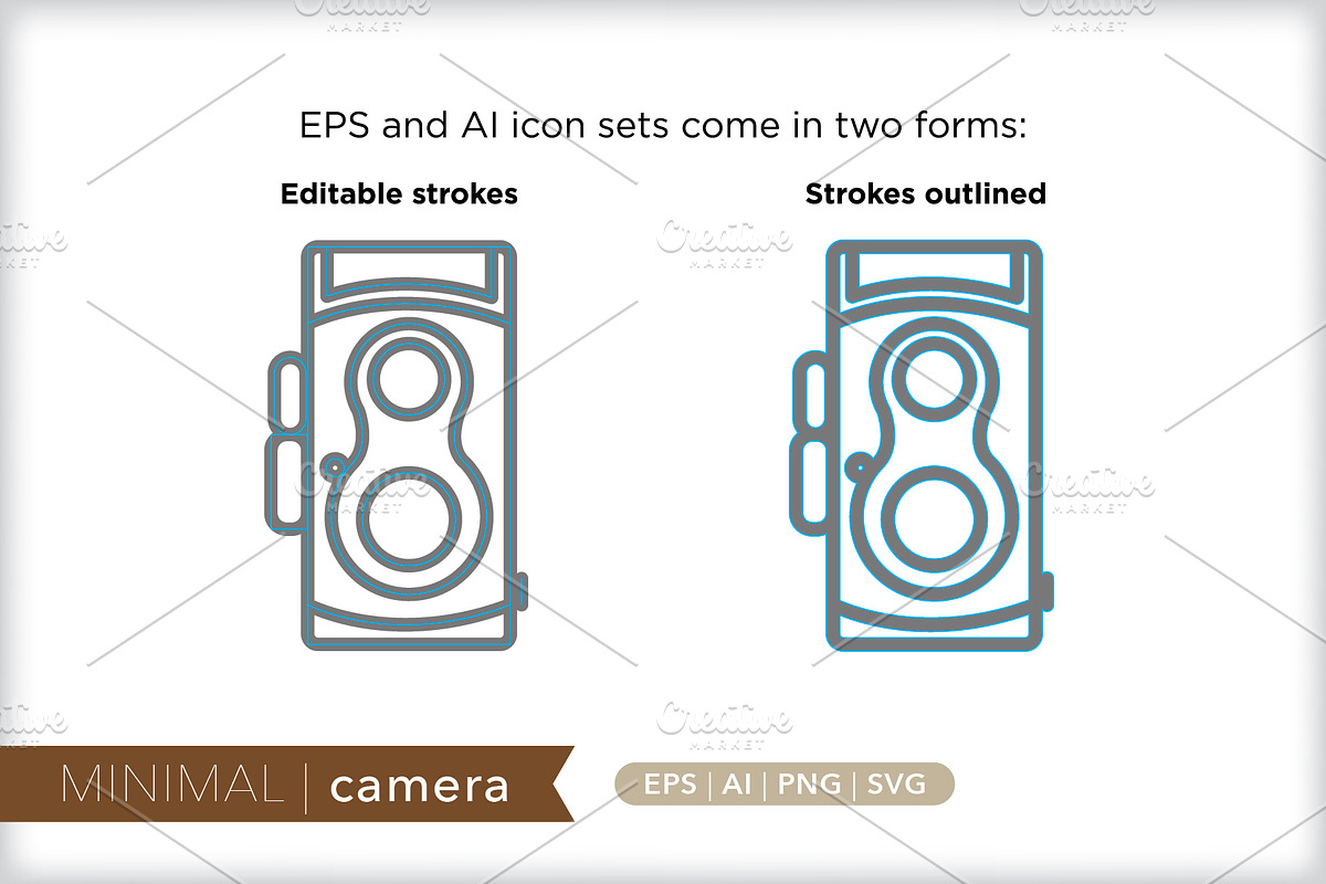 Minimal camera icons, an Outline Icon by Picture Window