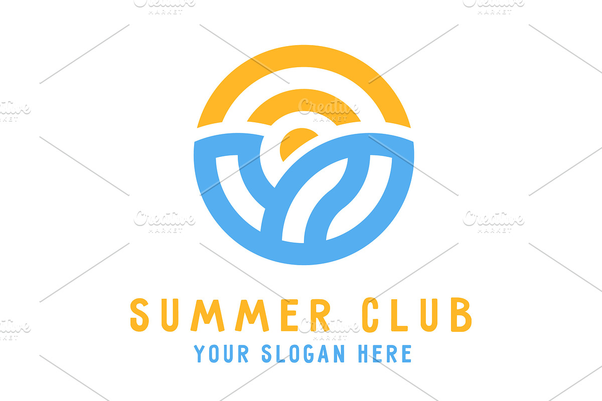 Summer Club Logo Design Icon, a Branding & Logo Template by Morvana Crew
