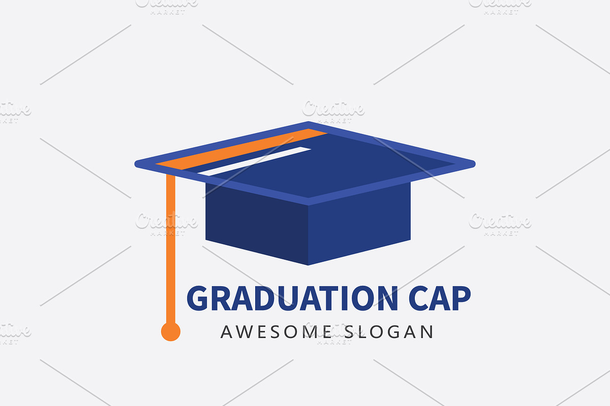 Graduation cap logo, a Branding & Logo Template by Toufiqul