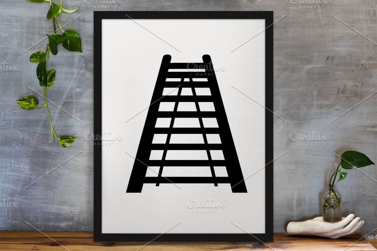 Ladder Silhouette SVG, an Object Illustration by newminddesign (Photo 4 of 5)
