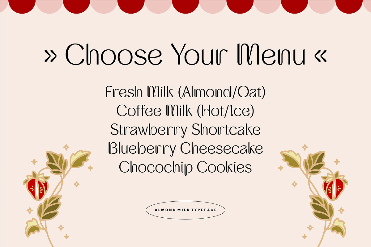 ALMOND MILK - Cute Display Font, a Sans Serif Font by Artflorara (Photo 3 of 15)