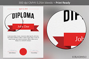 Diploma Certificate Template, a Stationery Template by Krukowski Graphics (Thumbnail 2 of 3)