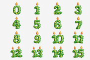 Cute Dinosaur Candles 3D Icon Set, an Animal 3D Model by Eklip Studio (Thumbnail 2 of 2)