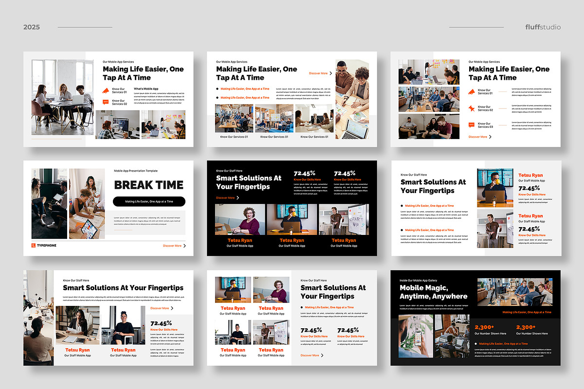 Mobile App Keynote Template preview 3