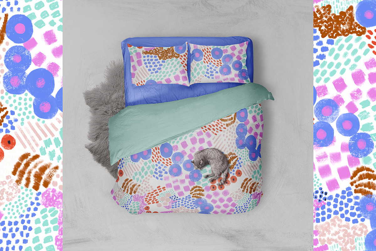 Bright hand drawn seamless pattern, a Texture Illustration by palllna (Photo 4 of 5)
