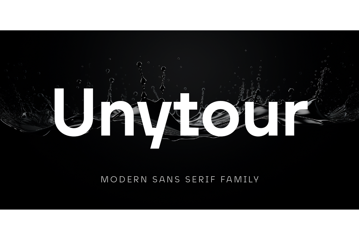 Unytour Complete Family, a Sans Serif Font by NicolassFonts (Photo 1 of 5)
