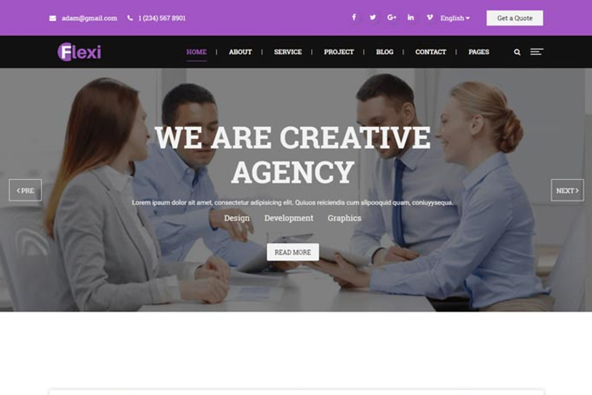 Flexi - Multipurpose HTML5 Template, a HTML Template by CreativeGigs (Photo 3 of 6)