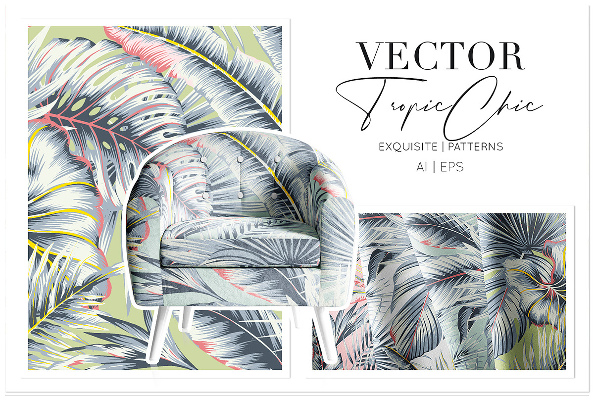 Vector Tropic Chic Pattern Set!, a Pattern Graphic by Pink Linen (Photo 2 of 9)