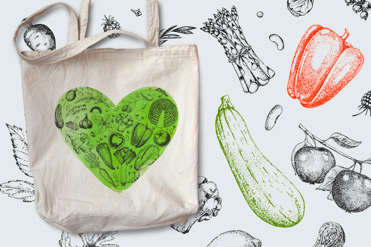 Hand drawn vegetables and fruit, a Decorative Illustration by Ulafant (Photo 10 of 25)