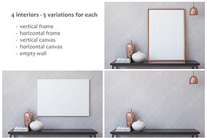 Frame&Canvas&Wall Decal Mock-ups