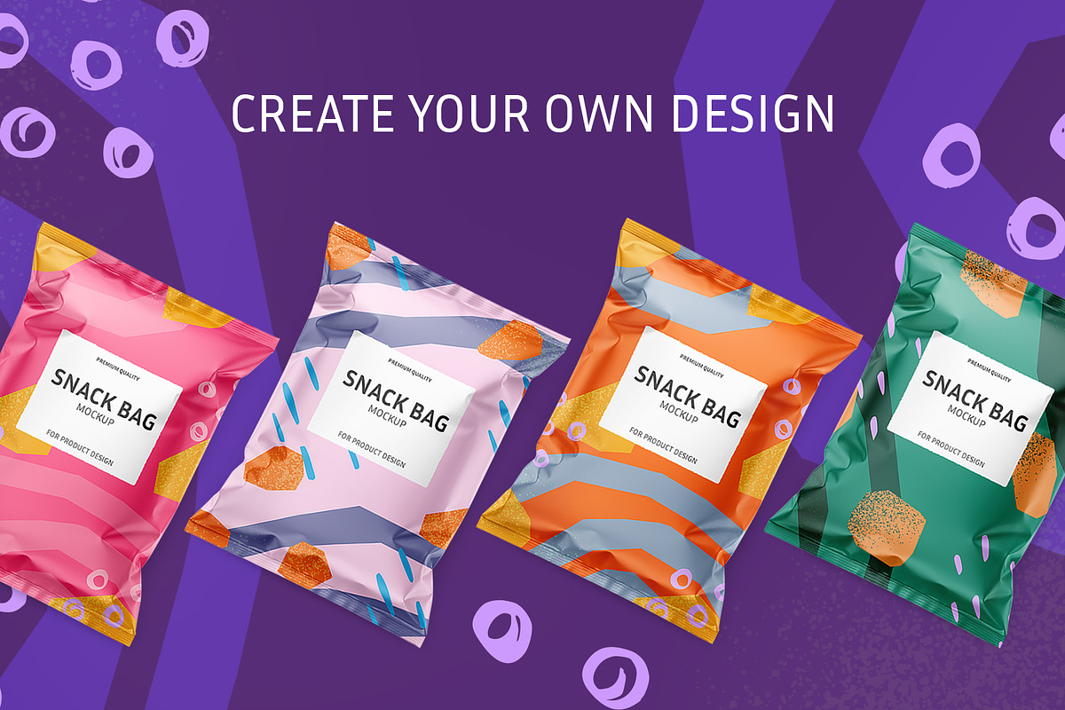 Snack bag mockup set, a Packaging Mockup by ShooShooShop (Photo 5 of 7)