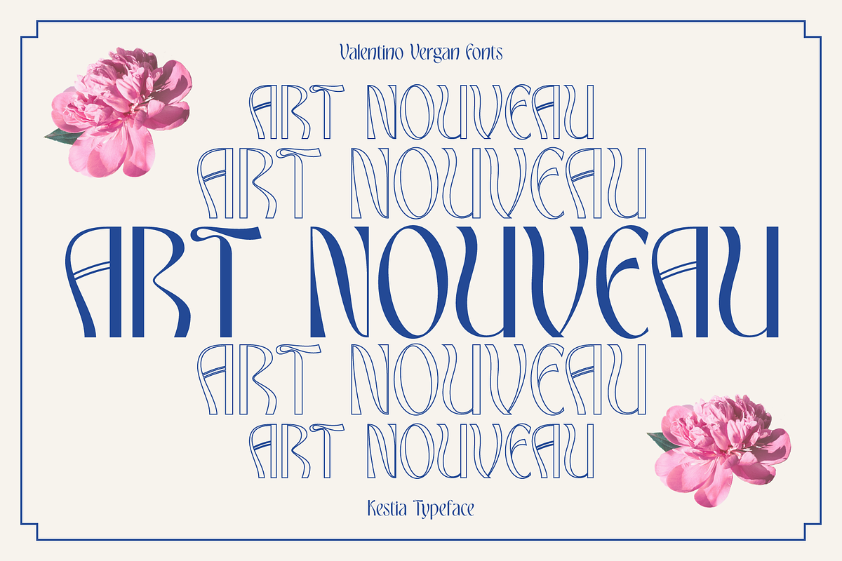 Kestia - Art Nouveau Typeface, a Sans Serif Font by Valentino Vergan (Photo 3 of 14)