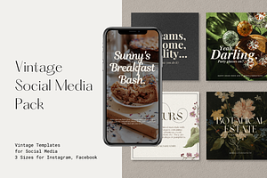 CANVA | Vintage Social Media Pack