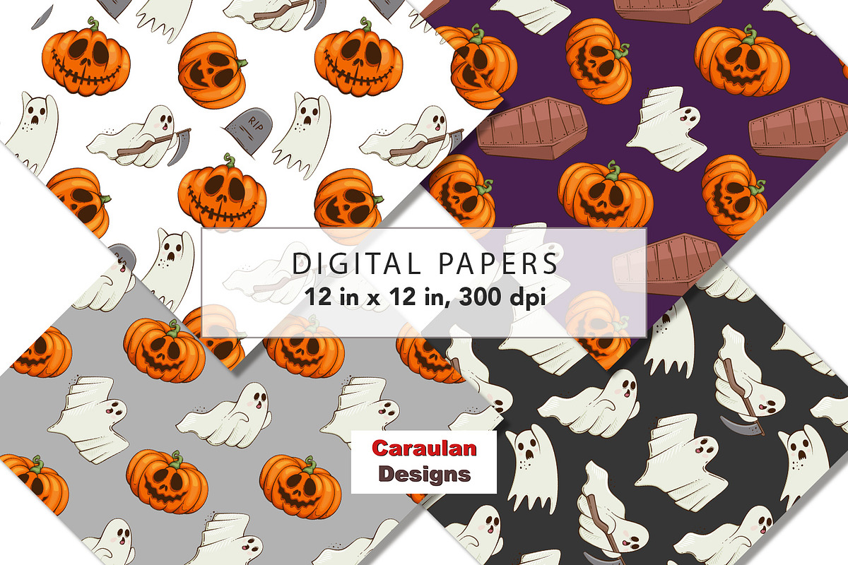 Halloween Patterns Collection, a Pattern Graphic by Serghei Caraulan (Photo 6 of 9)