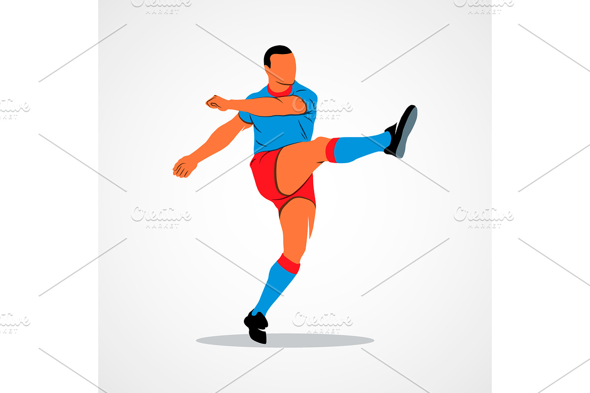 ball, soccer, player, a Sport Illustration by 3D Tai (Photo 2 of 3)