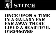 Stitch display font