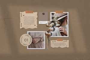 Vintage Moodboard Mockup Scene