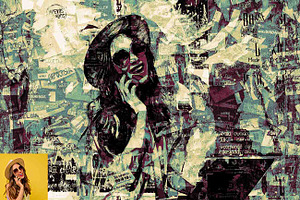 Paper Collage Art Photoshop Action