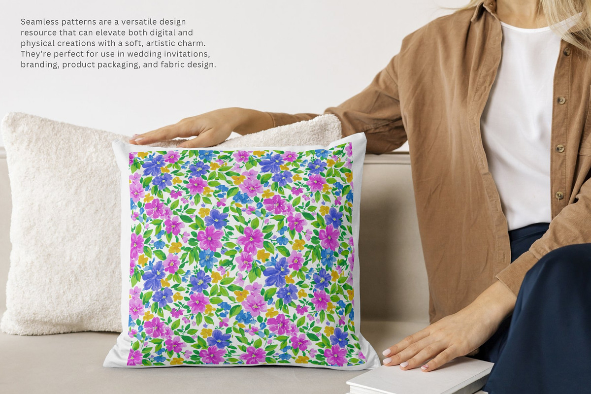 Vibrant floral seamless pattern jpeg, a Pattern Graphic by Pink Studio Art (Photo 5 of 5)