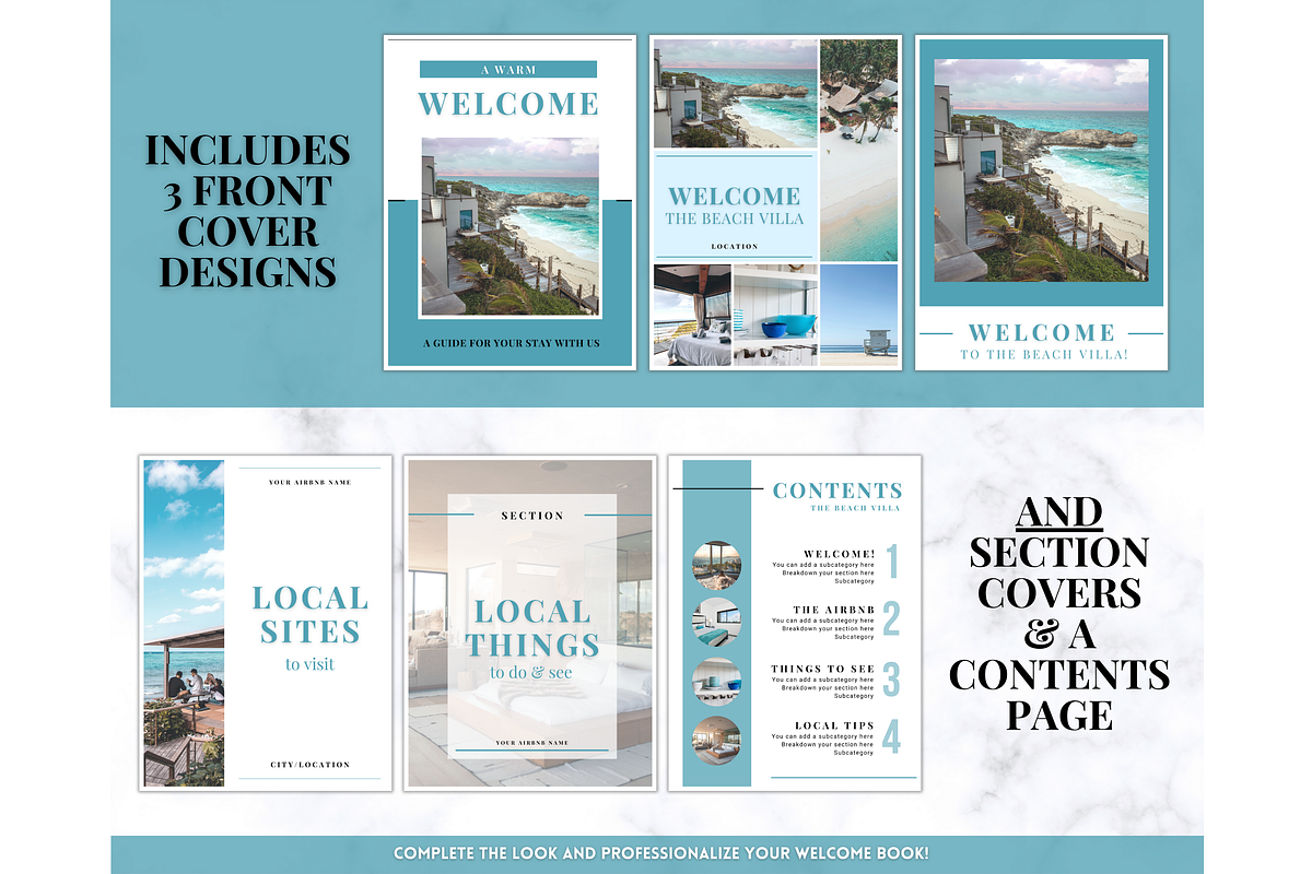 Airbnb Welcome Book Template - Blue, a Poster Template by Templatables (Photo 8 of 11)