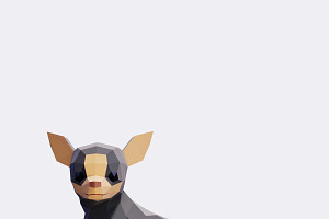 Low Poly Chihuahua Dog